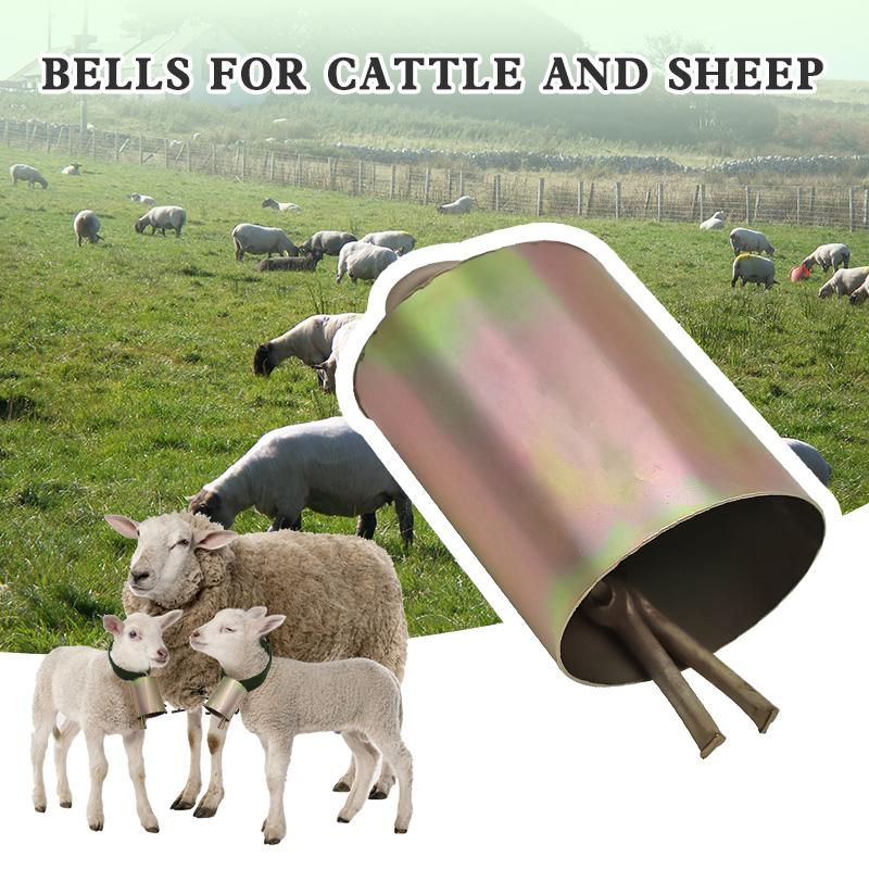 Vieh Rind Pferd Schaf Weideglocken Verbesserte Version Verhindert den Verlust Verzinkter Stahl Material Helle Laute Glocke