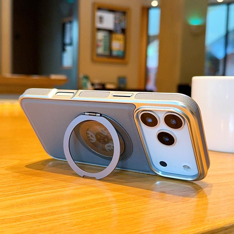 Gear Relieve Stress 360 Rotatable Magnetic Case For iPhone 17 Air 16 15 Pro Max 14 Plus Stand Cover Finger Ring Premium Shell