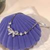 Shiny Zircon Crystal Bow Bracelet for Women Delicate Rhinestone Chain Bracelets Bangles Party Wedding Bride Jewelry Wholesale