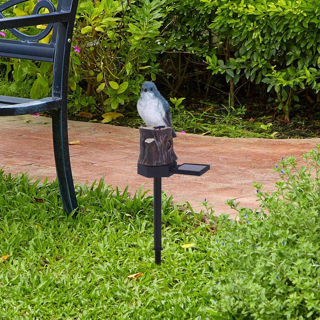 Animal Statue Led Lights Decor Housewarming Gift Solar Garden Stake Resin Figurine for