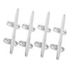 Boat Cleats 4pcs Boat Mooring Cleats Durable Stainless Steel Dock Cleats for Marine Yachts Inflatable Yachts Business Yachts (6")