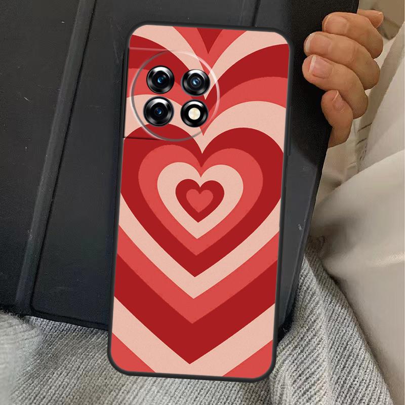 Purple Brown Pink Blue Heart Case For OnePlus 13R 12R 10R 13T 10T 8T 15 13 12 11 Nord CE 4 3 2 Lite N20 N30 Nord 5 Cover