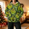Women's Fashion Casual Christmas Print Hooded Sweatshirt with Pockets