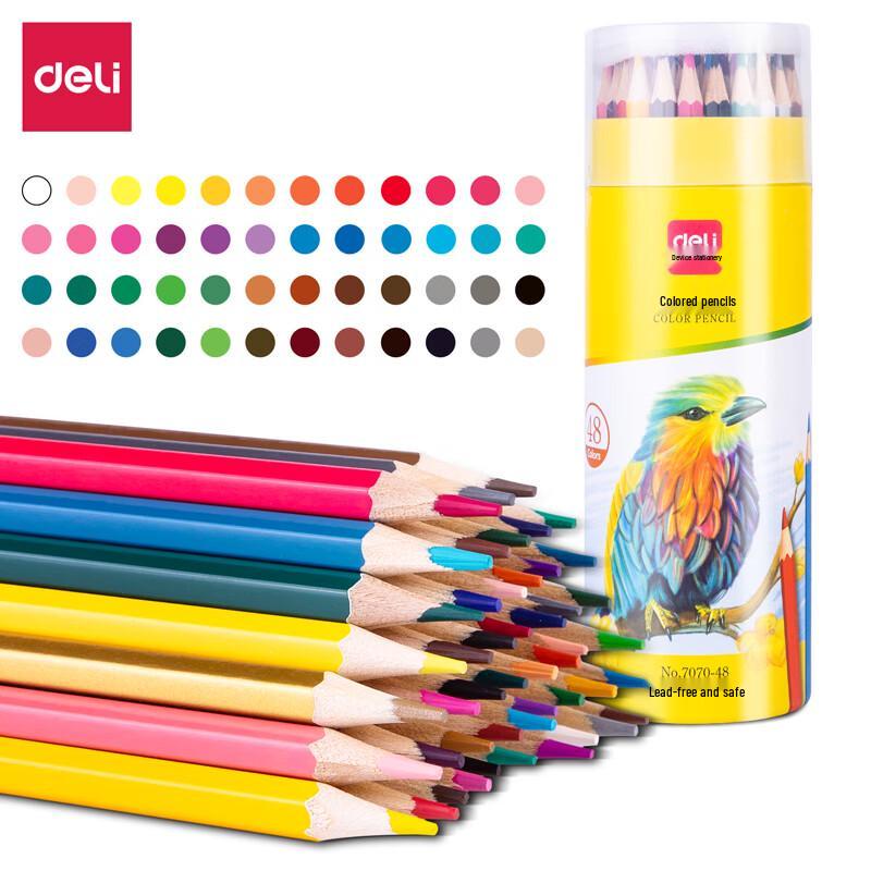 Deli 7070-48 Hexagonal Colored Pencils