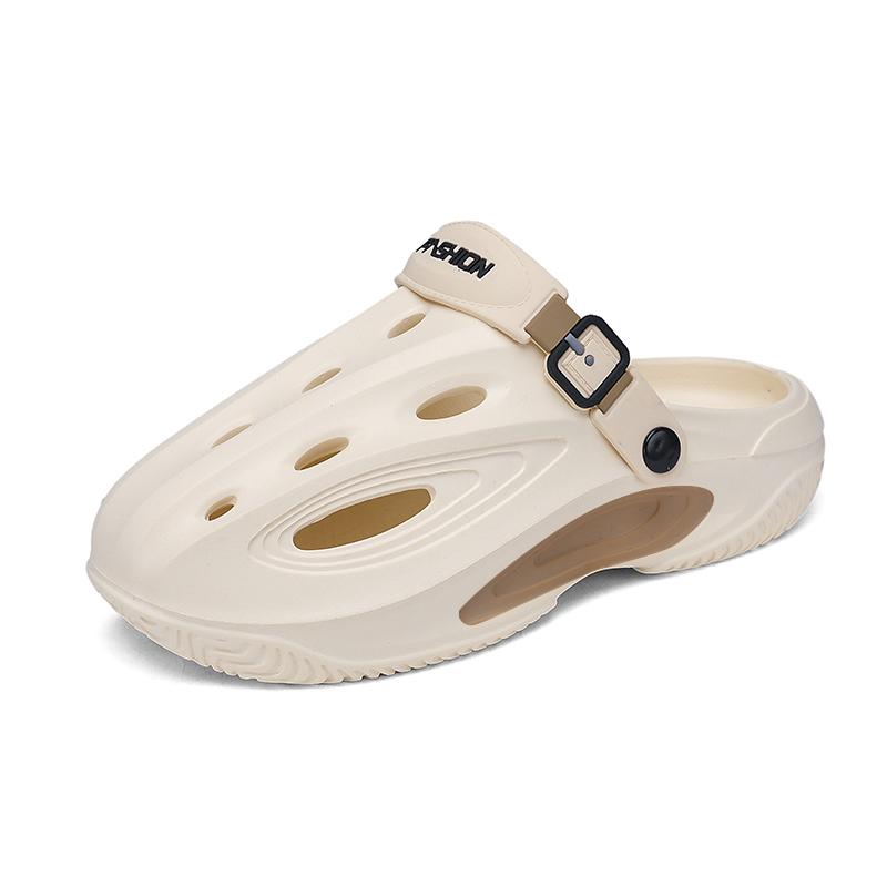 Men'S Summer Outer Wear Non-Slip Anti-Odor Toe-Cap Slippers Outdoor Sports Beach Sandals