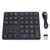 Bluetooth Numeric Keypad, 2.4G Wireless Numeric Keypad, USB C Rechargeable External 35-Key Numeric Keypad, Financial Data Entry Keyboard (Black)