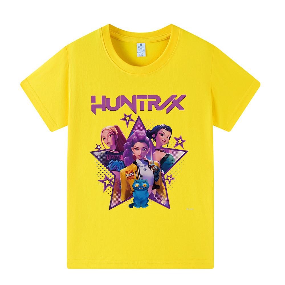 A1220 Kids Boys Girls Kpop Rumi Zoey Mira Print Short Sleeves T-shirt