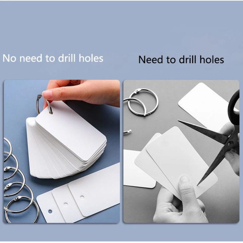 1pcs Portable Notebook Loose Leaf Notepad Ring Sticky Note Blank Flashcards Students Kawaii Stationery Diary Card Mini Spiral Notepad