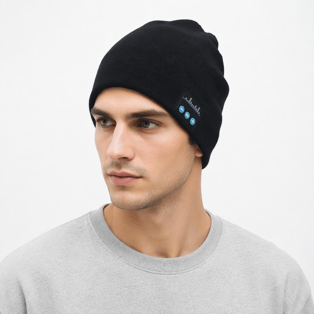 High Quality Warm Acrylic Knitted Beanie Hat with for Unisex Travel Hat чёрный