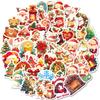 50pcs Christmas stickers, hats, socks, snowflakes, non repeating personalized stickers waterproof ,festival gift Christmas Tree