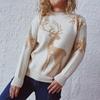 Autumn and Winter Round Neck Long Sleeved Christmas Sweater New Year Snowflake Deer Jacquard Knitted Pullover 3572