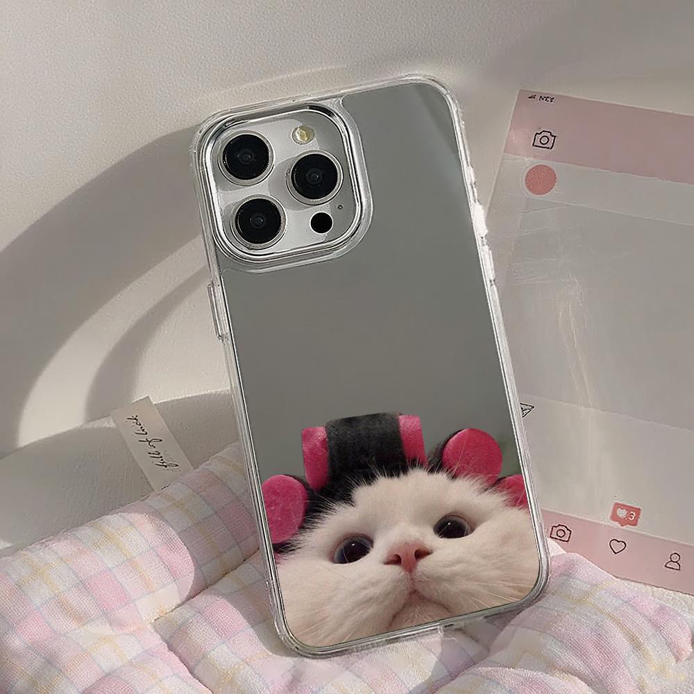 Etui na telefony komórkowe iPhone 11 13 XR 15 Pro Max 12 14 Pro Max Etui iPhone 16 XS Max Lustrzane etui ochronne Lustro Wykwintna kreskówka Wodoodporna