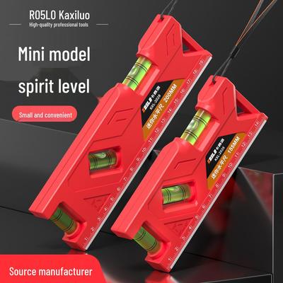 Mini Industrial Spirit Level: High-Precision, Drop-Resistant, Strong Magnetic with 3 Bubbles for Multi-Angle Home Use.