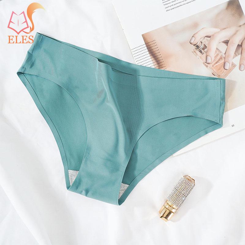 Women's Thong Ice Silk Seamless One-piece Mid-waist Underwear Panties Comfortable Breathable Women's Underwear Knickers Underpants