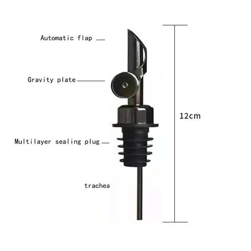 1PC Oil Bottle Stopper Cap DispenserStainless Steel Automatic Open Cap Pour Nozzle Sprayer Leak-Proof Wine Spout Kitchen Tool