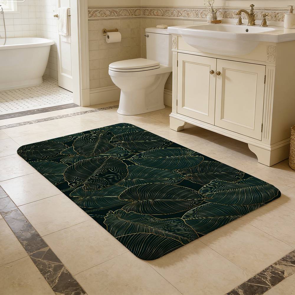 Monstera Deliciosa Decorate Entrance Door Mat Nordic Style Bedroom Living Room Doormat Home Balcony Anti-Slip Modern Home Decor