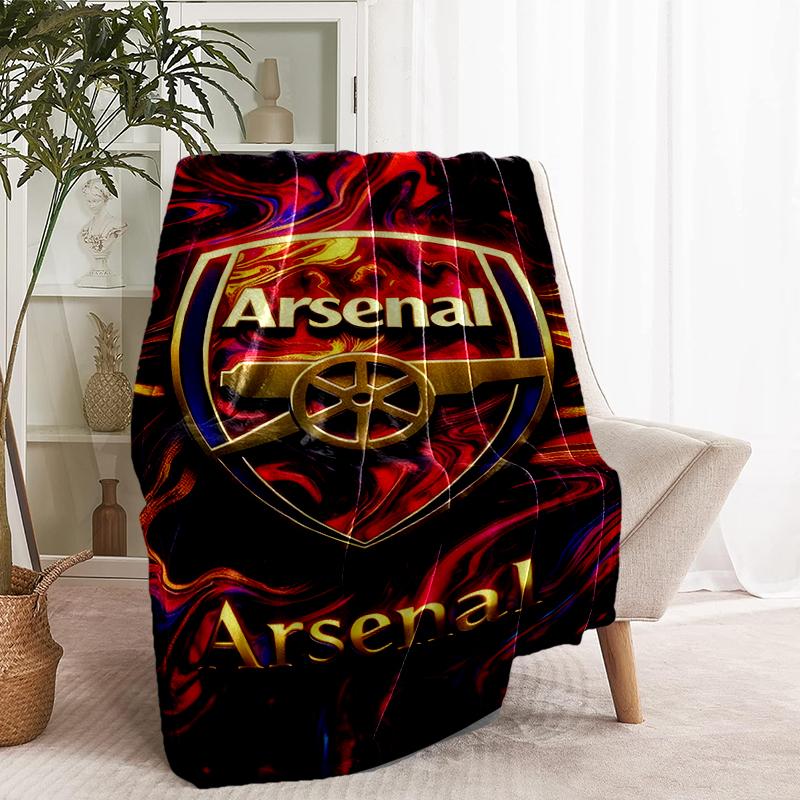 Coperta Stampata Arsenal F.C. - Morbida e Confortevole, per Camera da Letto, Viaggio, Divano, Decorazione Casa - Regalo di Compleanno Natale per Amico