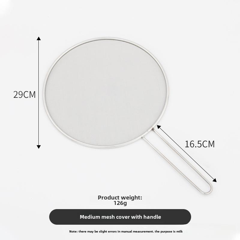 Stainless Steel Anti-Splash Frying Net with Handle