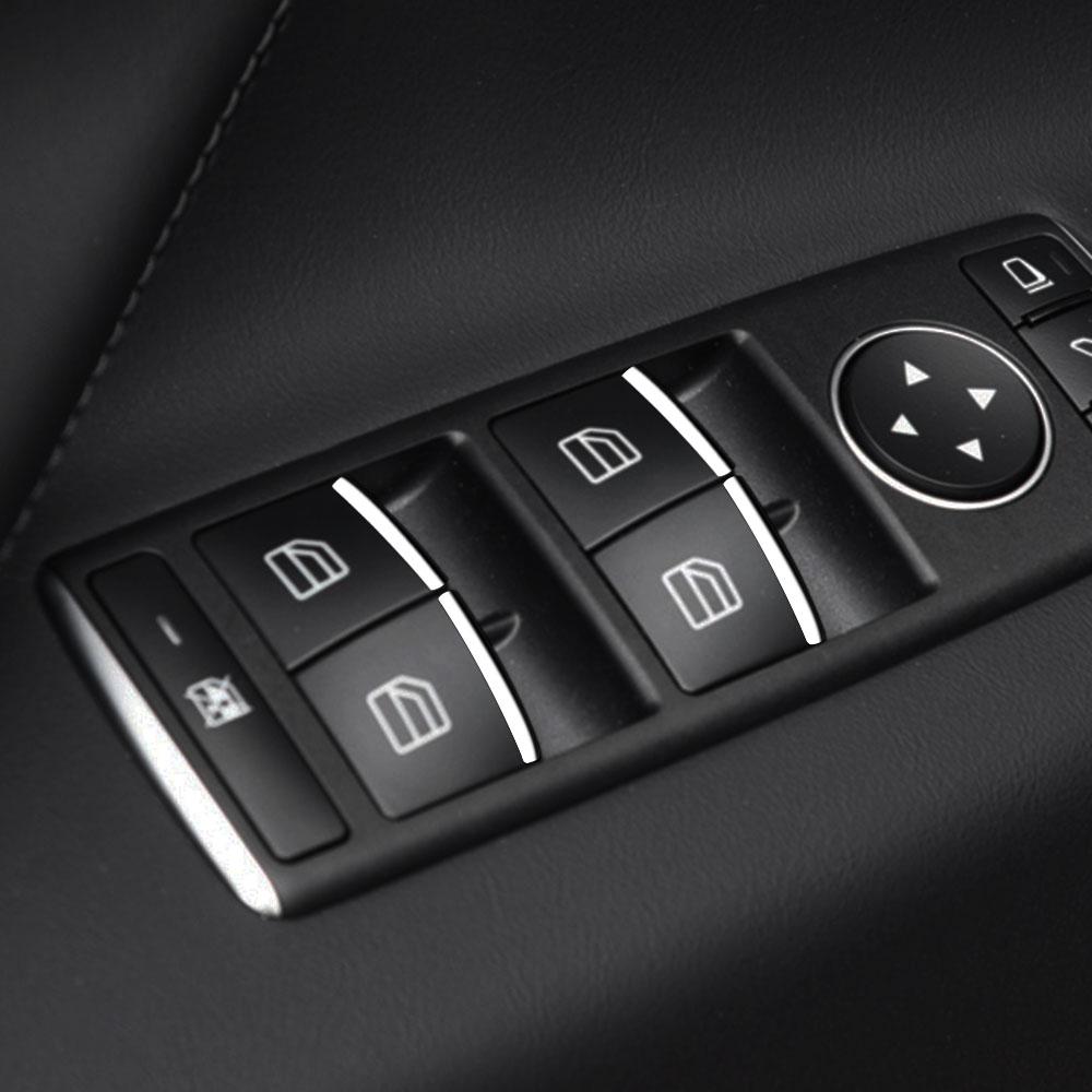 Car Window Lift Button Trim Stickers for Tesla Model X Model S 7Pcs ABS Chrome Trim Cover Car Styling Interior Accessories