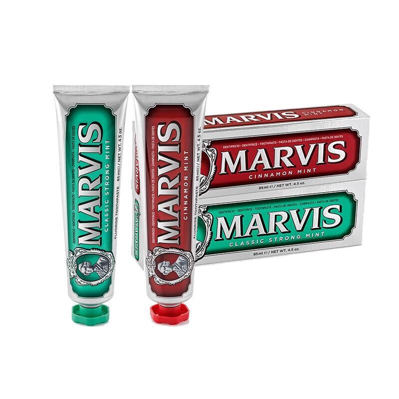 Marvis Strong Mint & Cinnamon Mint Toothpaste Duo Pack