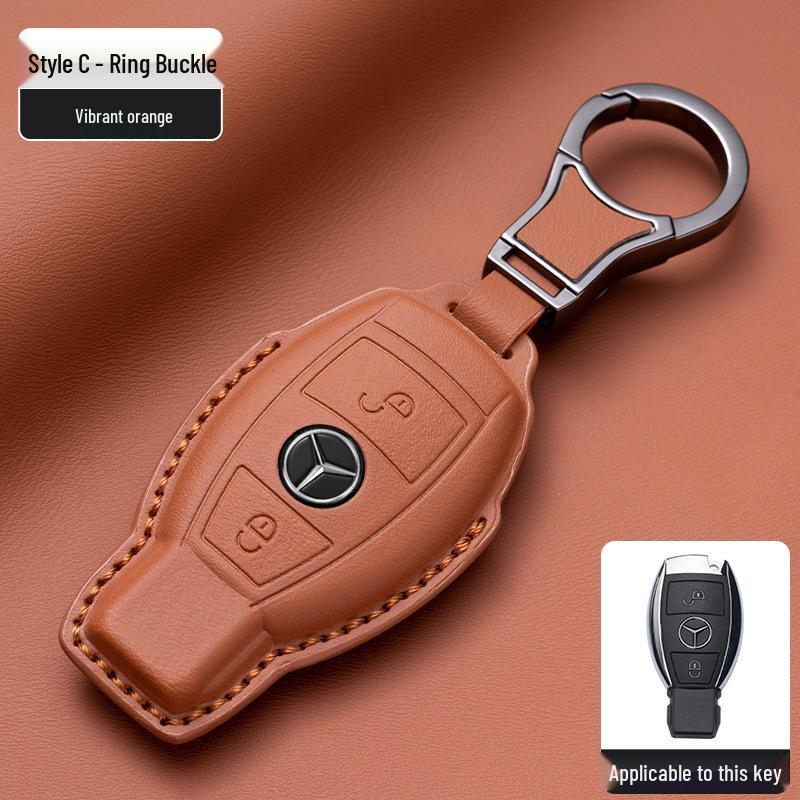 Originální kožené pouzdro na klíče Nappa v barvě Mercedes-Benz pro GLE, GLA, C200L, C260L, E300L, Třídu E, Třídu S, Třídu C