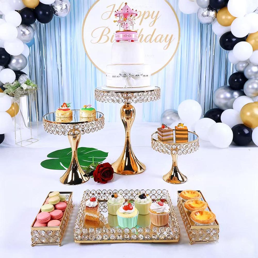 European Crystal Cake Stand: Wedding Decoration & Dessert Tray Ornament
