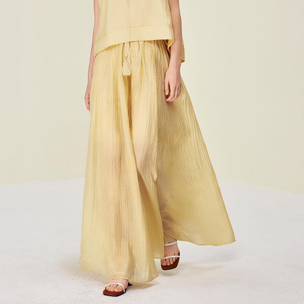 Waiwaiaiem Yy_Loose Fringe Skirt_2Color