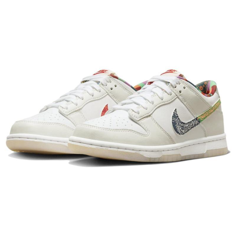 Nike Dunk Low White Multi-Color Paisley GS Sneakers FN8913-141