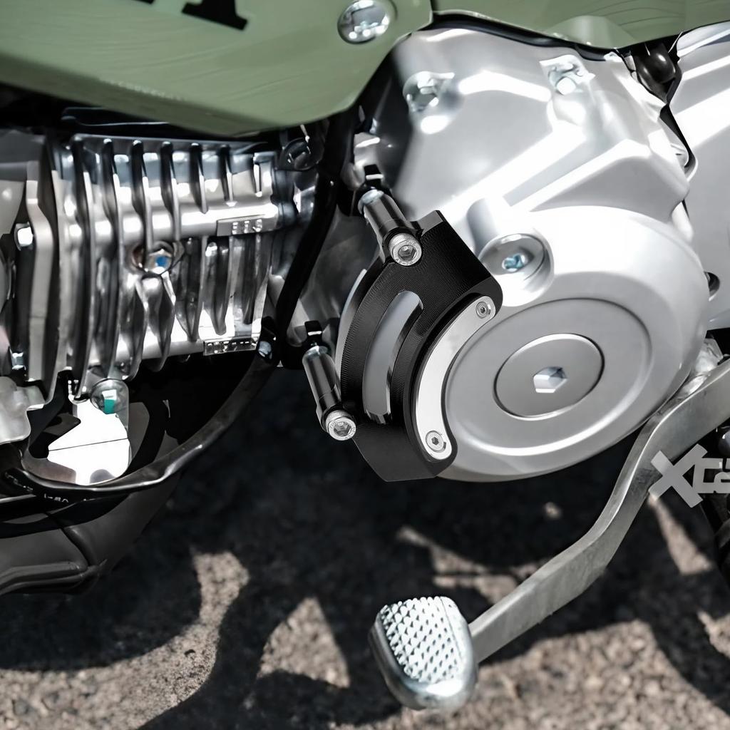 CMD Left Crankcase Guard Motorcycle Engine Protector Cover Compatible with Monkey 125 (JB03/JB05) Ducks 125 (JB04) Grom (JC92) CT125 (JA65) Super