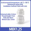 10/50/100Pcs Cable and Wire Waterproof Joint M-type M8 M10 M12 M14 M16 M20 M22 M24 M27 M30 M32 White Nylon Plastic Connector