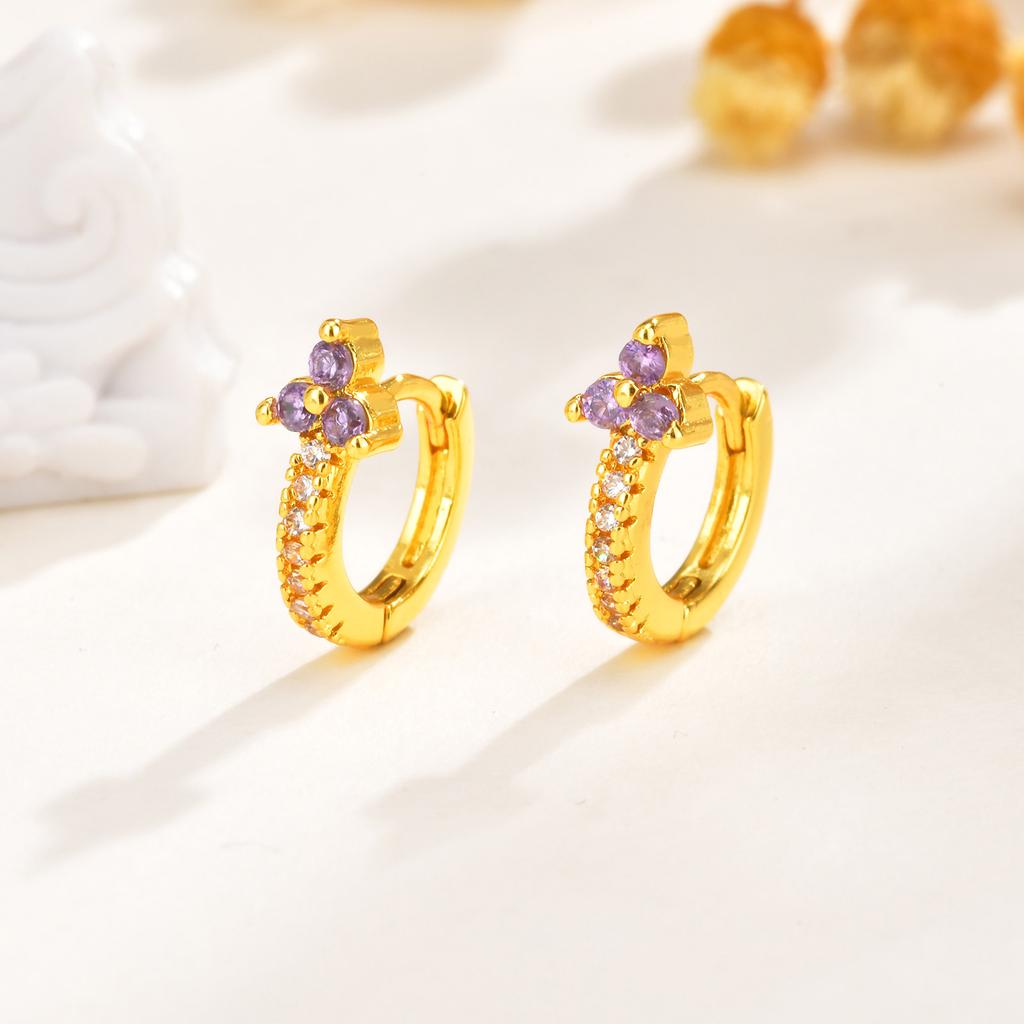 Chic Tassel Knotted Tassel Earrings for Women Cubic Zirconia Huggies Hoop Earrings Female Daily Jewelry Gift