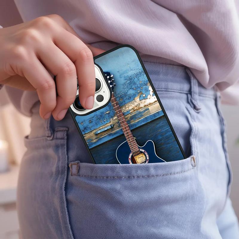 Musical Violin Guitar Phone Case For iPhone 17 Air 15 16e 14 13 Pro Max Coque 12 11 Pro Max PLUS cover