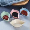 6pcs Degradable Leaf-shaped Dipping Plate Japanese-style Seasoning Dish Sauces Plate Vinegar