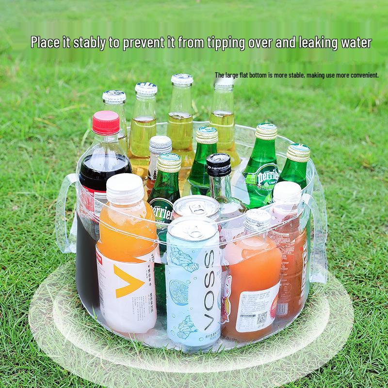 Portable Folding Transparent Washbasin for Camping, Picnic, and Travel
