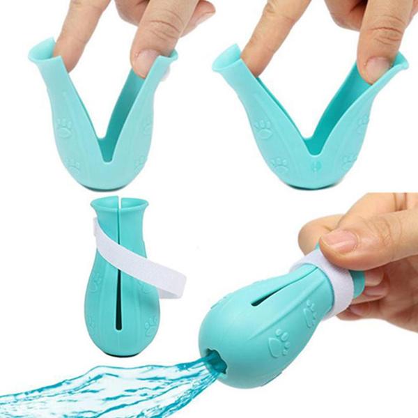 

4 шт. Новий регульований чохол для котячих лапок Силіконовий чохол проти подряпин і укусів для тварин Взуття для котів для ванни домашніх тварин Товари для котів синій