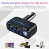 12V-24V Car Cigarette Lighter Socket Splitter Plug LED Auto Sockets Adapter USB Car Charger For Mobile Phone MP3 DVR Accessories