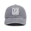 Fix Stuff Cotton Baseball Cap With Embroidered Print For Summer Outdoor Sunshade