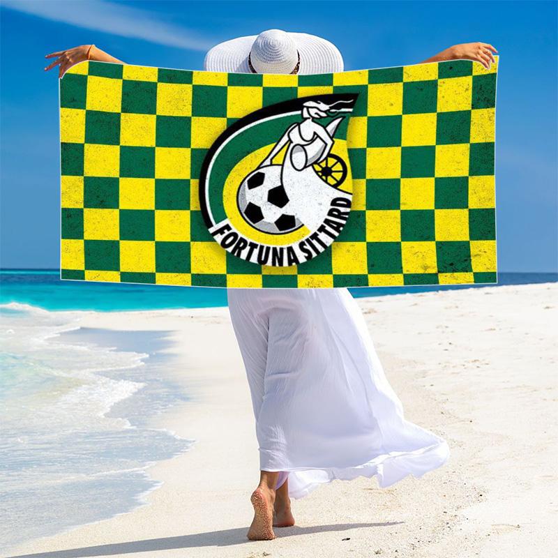 Fortuna Sittard Print Beach Towel, Large Soft Quick Dry Towel for Beach Camping Swimming