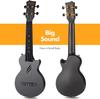 Enya Nova U Mini Black Soprano Ukulele Beginner Set (Carbon Fiber) Includes Case, Strap, Capo, and Spare Strings (Black) [Official Japanese Product]