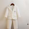 Suit for Boys Spring Casual Children School Uniform Outfits Handsome Kids Host Performance Costume 2-11 Years Boy Birthday Blazers Set