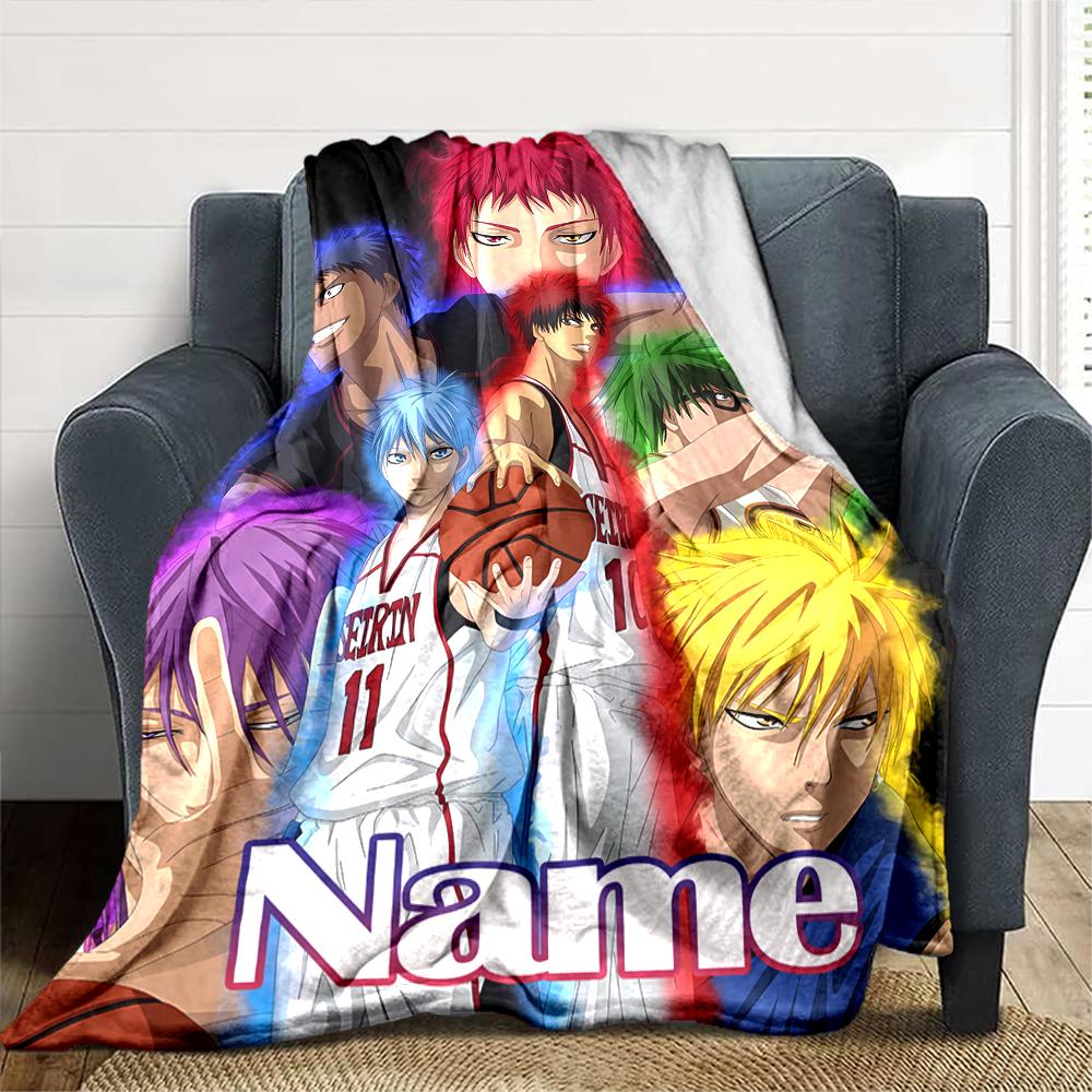 Customiz Name Personality Kuroko's Basketball Blanket Soft &Warm Sofa Office Bed Travel Lunch Break Blanket, Gift Suitable All Seasons