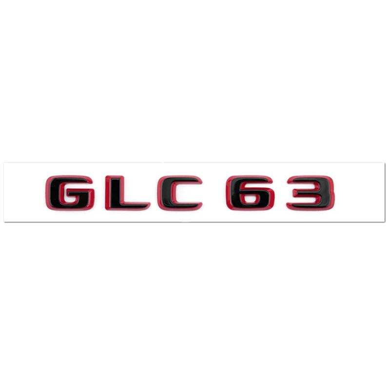 Mercedes Benz arka harf çıkartması C63S GT63S S63LGLE53 SL63S modifikasyonu W205 W206 C190 X290 W167 siyah kırmızı versiyonu için uygundur