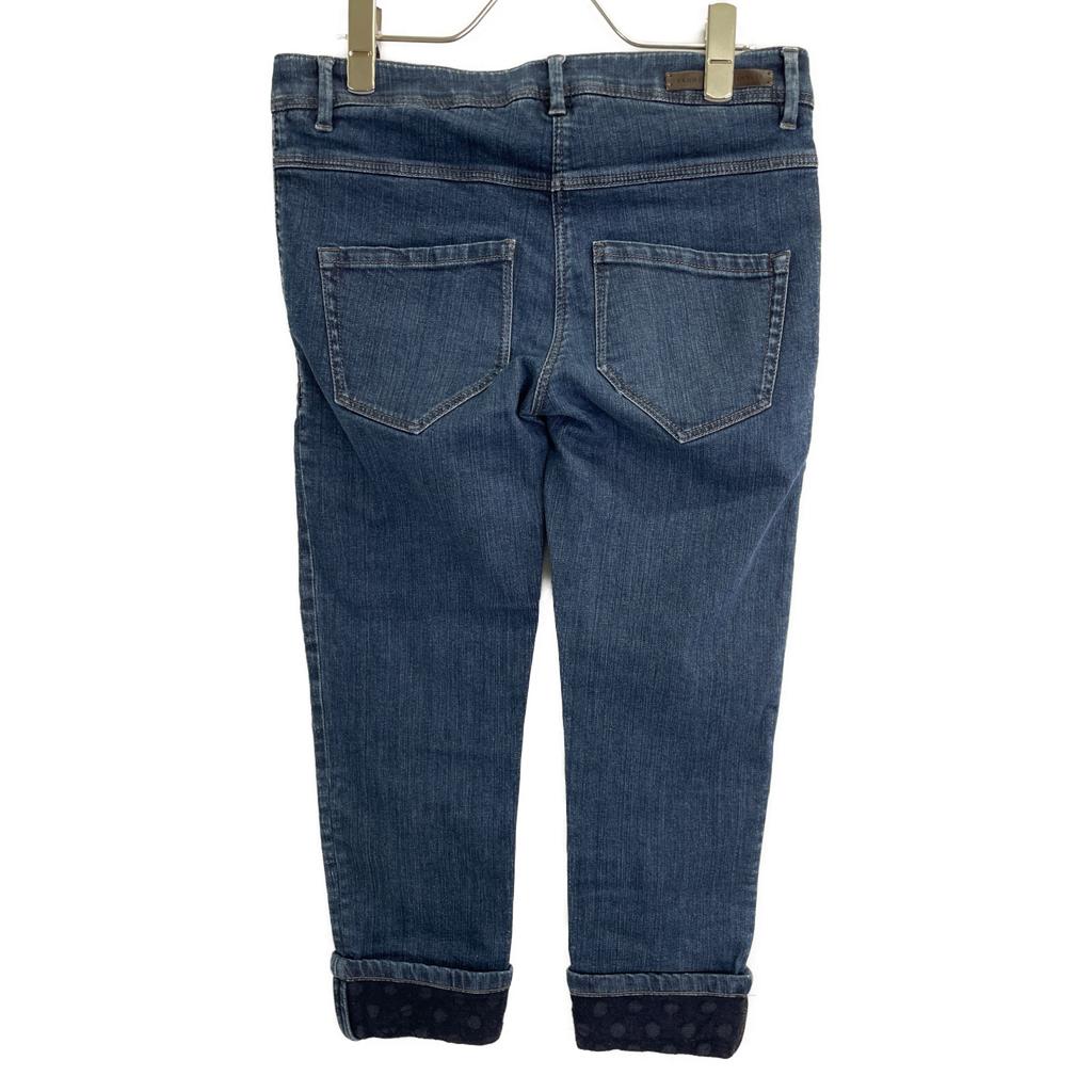 Brunello Cucinelli MPLI7P5090 Blue Cotton Roll-Up Tapered Denim Pants Bottoms 38 blueUsed
