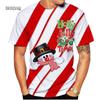 Summer Men's 3D Printed Crew Neck T-Shirt Christmas Dress Up