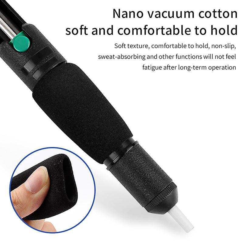Dp-366D Dual-Ring Non-Slip Handle Solder Sucker Powerful Solder Pump Soldering Sucker Pen Hand Welding Tools