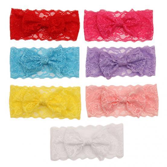 Kids Baby Girl Toddler Lace Bowknot Headband Hair Band Headwear Accessories