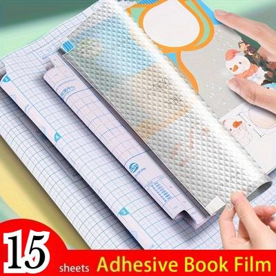 15PCS Waterproof Self-Adhesive Book Covers - Thickened Frosted OPP, Fits A4/16K/25K for Students School Office