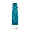 Kaslead New Women Clothes Western Style Fashion Gold Inlaid Silk Texture Dress 2774898