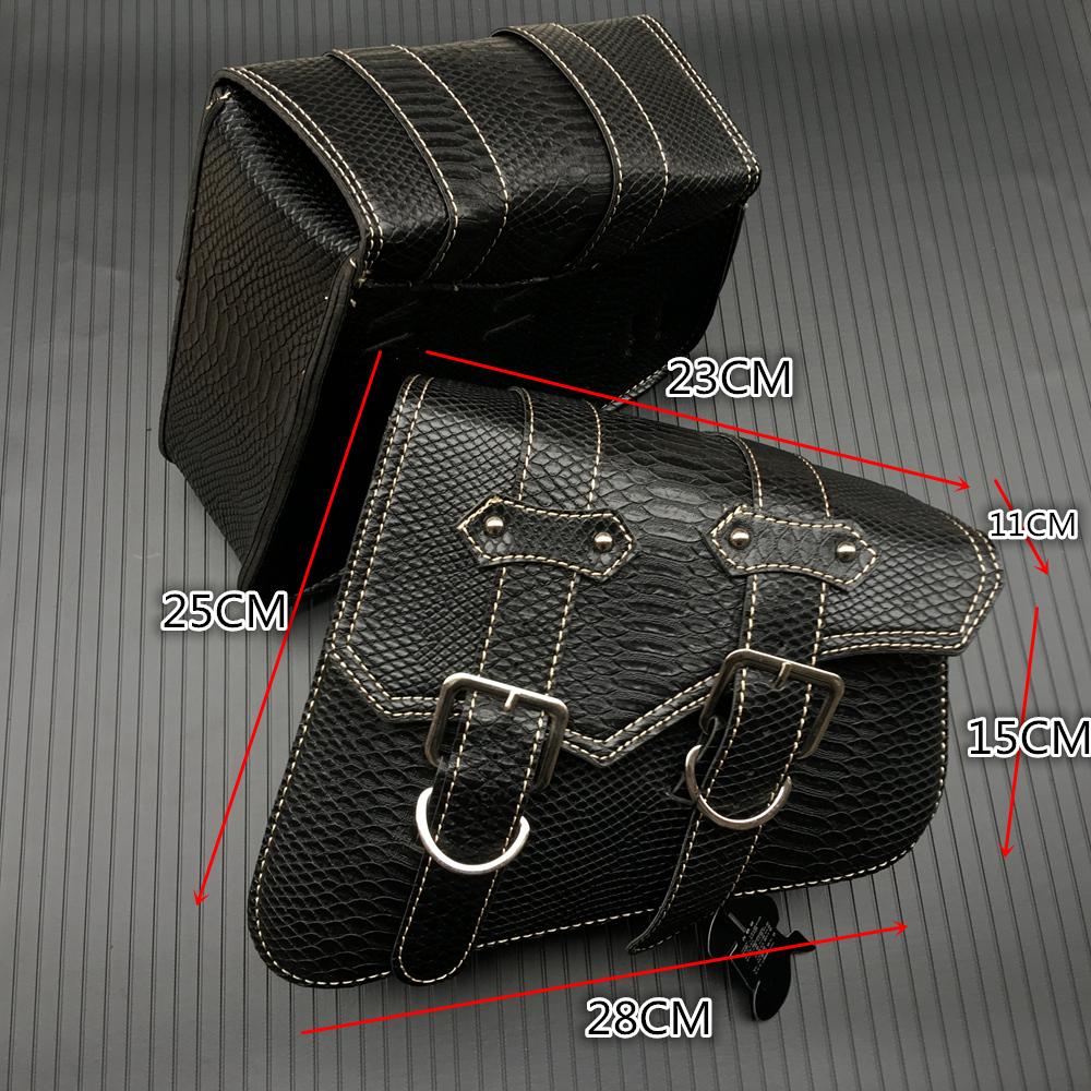 One pair Universal PU Leather Motorcycle Saddlebag for Harley Sportster for Honda Suzuki Kawasaki Yamaha