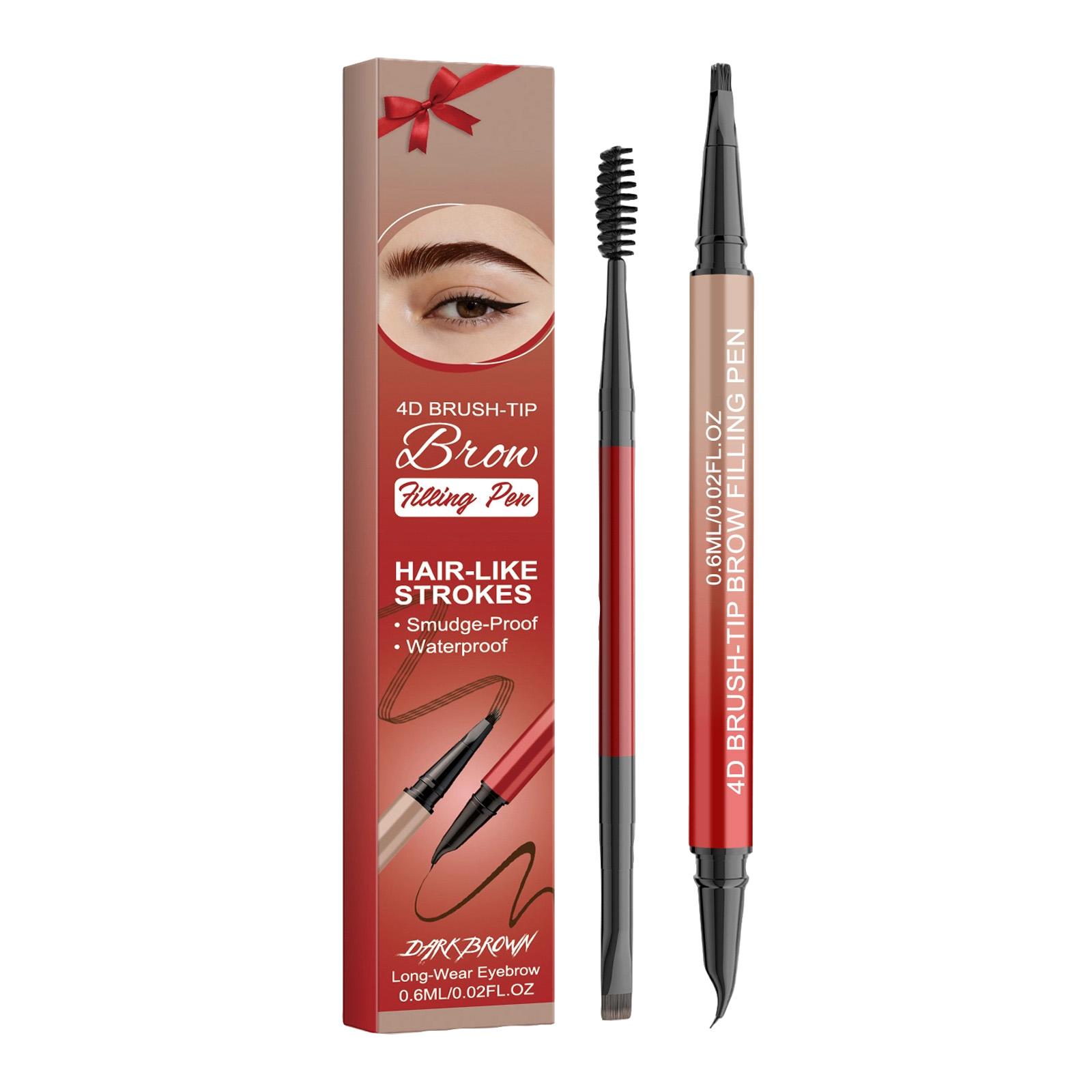 Eyebrow Corner Brush Eyebrow Pencil, Liquid Micro- Female Eyebrow Pencil, Natural Eyebrow Pencil, Easy To Color, ,0.6ml one size